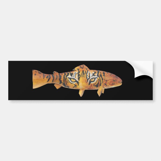 Autocollant De Voiture Truite Bumpersticker de tigre (Devant)