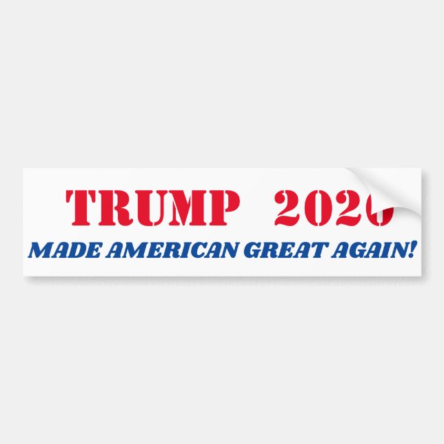 AUTOCOLLANT DE VOITURE TRUMP 2020 (Devant)