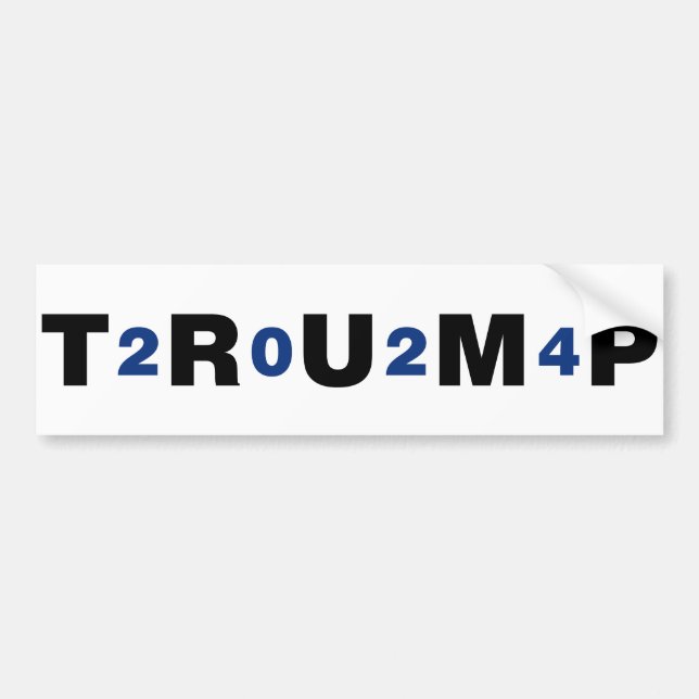 Autocollant De Voiture Trump 2024 bleu (Devant)