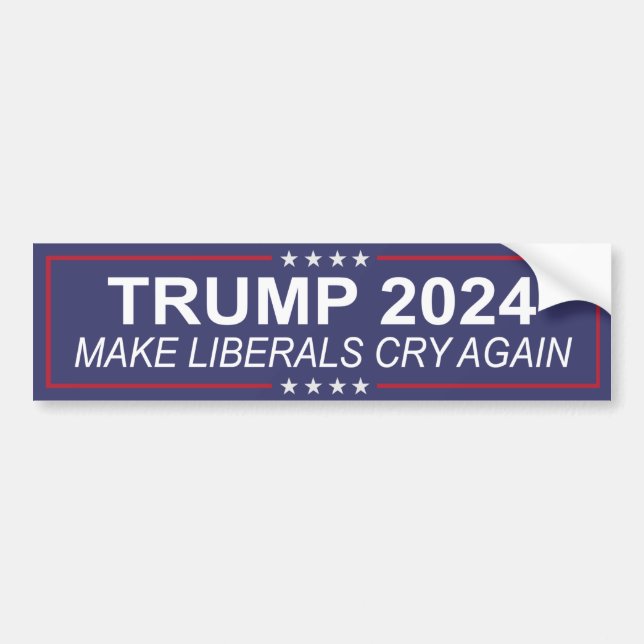 Autocollant De Voiture Trump 2024 fait à nouveau pleurer les libéraux (Devant)