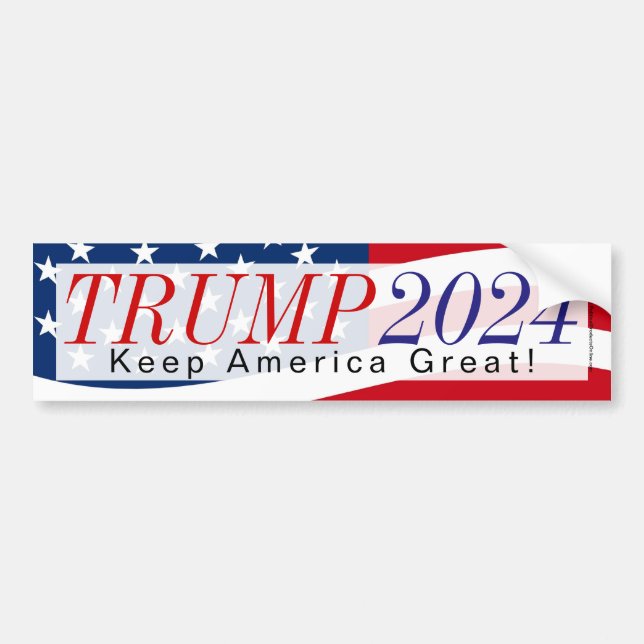 Autocollant De Voiture Trump 2024 Gardez l'Amérique grand sticker pare-ch (Devant)