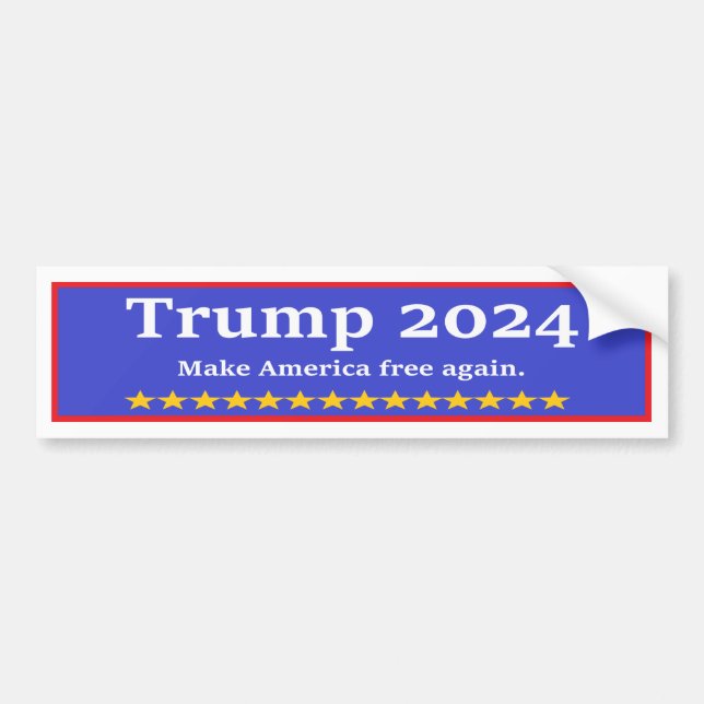 Autocollant De Voiture Trump 2024 libérera à nouveau l'Amérique (Devant)
