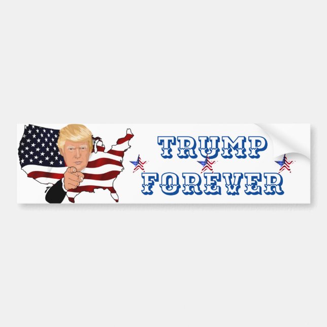 Autocollant De Voiture Trump à jamais (Devant)