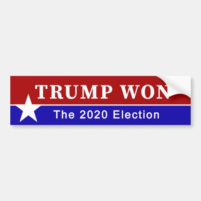 Autocollant De Voiture Trump a remporté l'élection de 2020 (Devant)