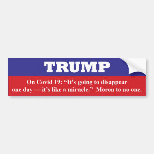 Autocollant De Voiture TRUMP : c'est comme un miracle. PAS
