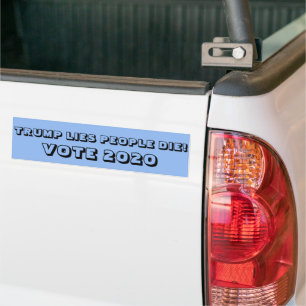 Autocollant De Voiture TRUMP DIT QUE LES GENS MEURTENT, VOTE Bumper stick
