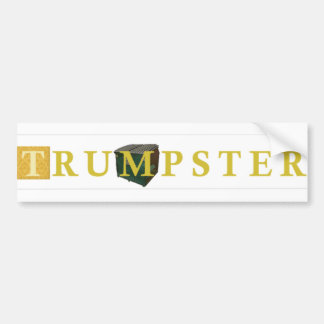 Autocollant De Voiture Trump Dumpster Sticker 2 — Or, clair