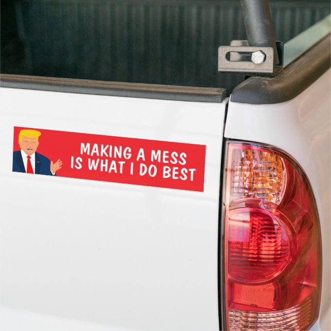 Autocollant De Voiture Trump fait un caricature politique en pagaille (Sur camion)