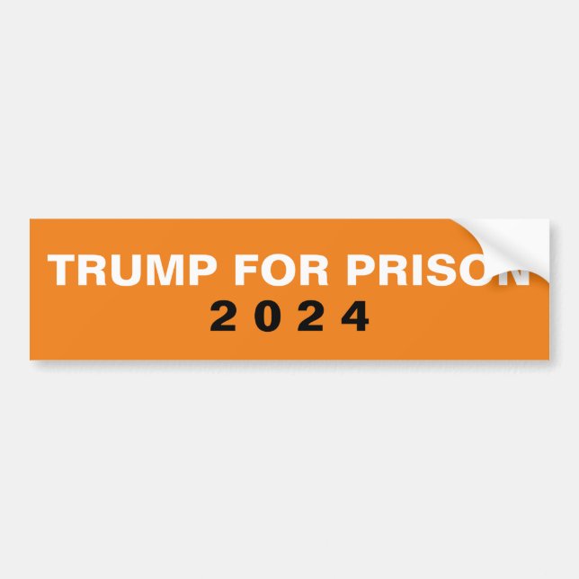 Autocollant De Voiture Trump For Prison (Devant)
