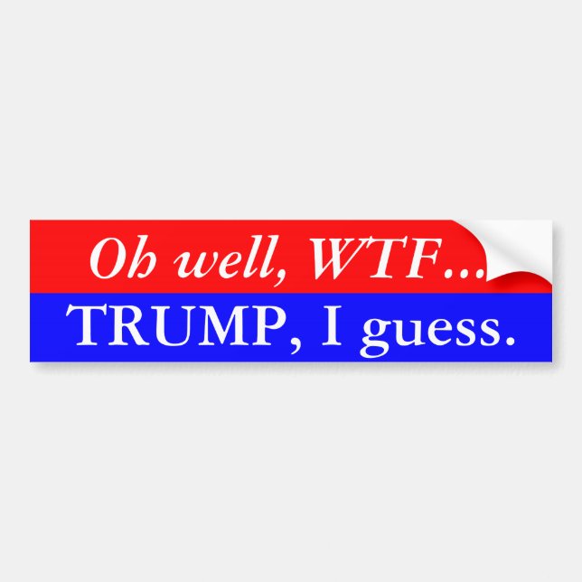 Autocollant De Voiture Trump I Guess Bumper Sticker (Devant)