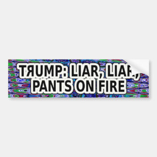 Autocollant De Voiture Trump: Liar, Liar, Pants on Fire