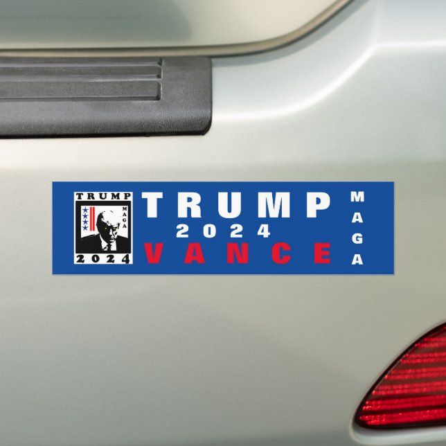 AUTOCOLLANT DE VOITURE TRUMP MAGA 2024 WBR (En voiture)