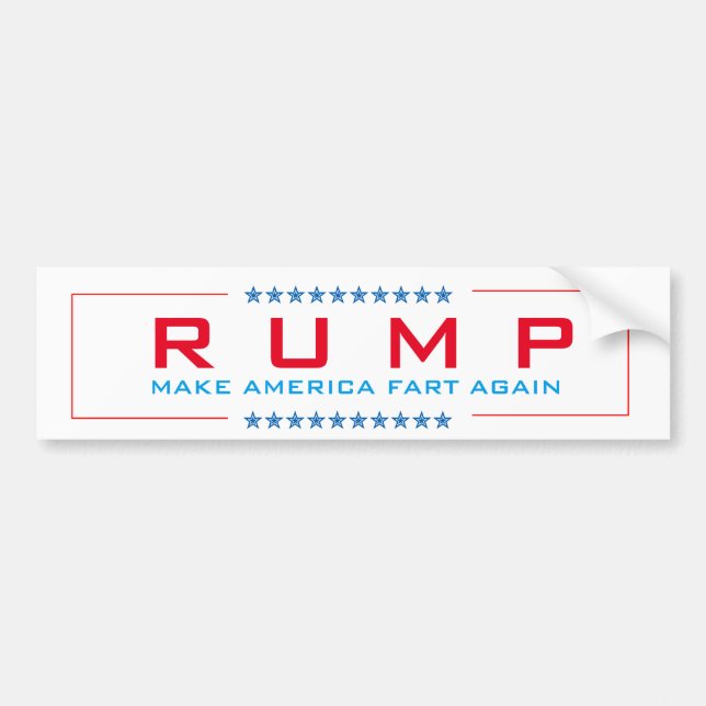 Autocollant De Voiture Trump, parodie de "culotte", faites l'autocollant (Devant)