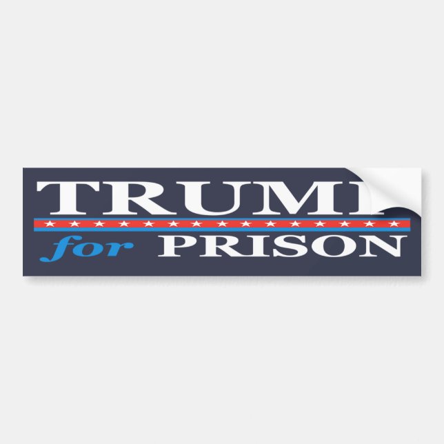 AUTOCOLLANT DE VOITURE TRUMP POUR PRISON (Devant)