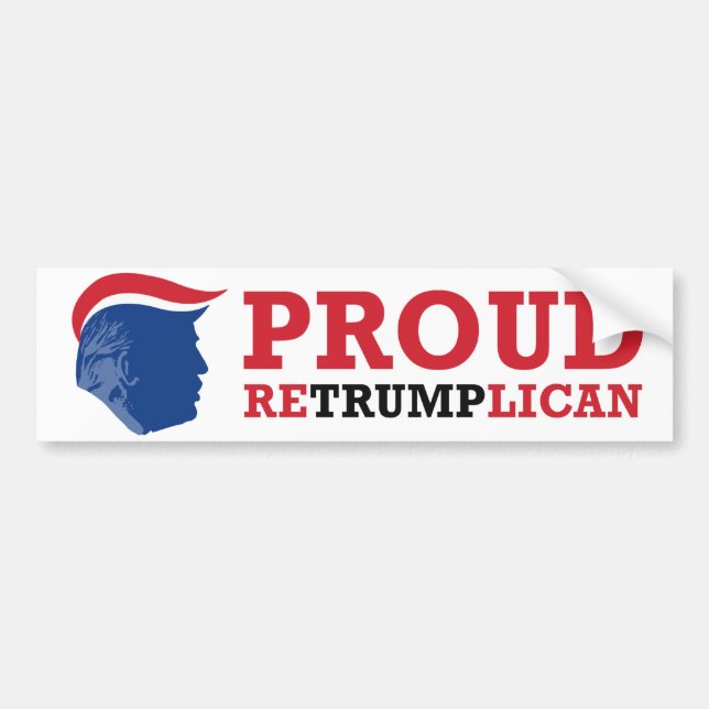 Autocollant De Voiture TrumpBumperTemp Président Retrumplican -.png (Devant)