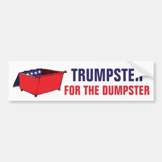 Autocollant De Voiture Trumpster pour le politique drôle de décharge (Devant)