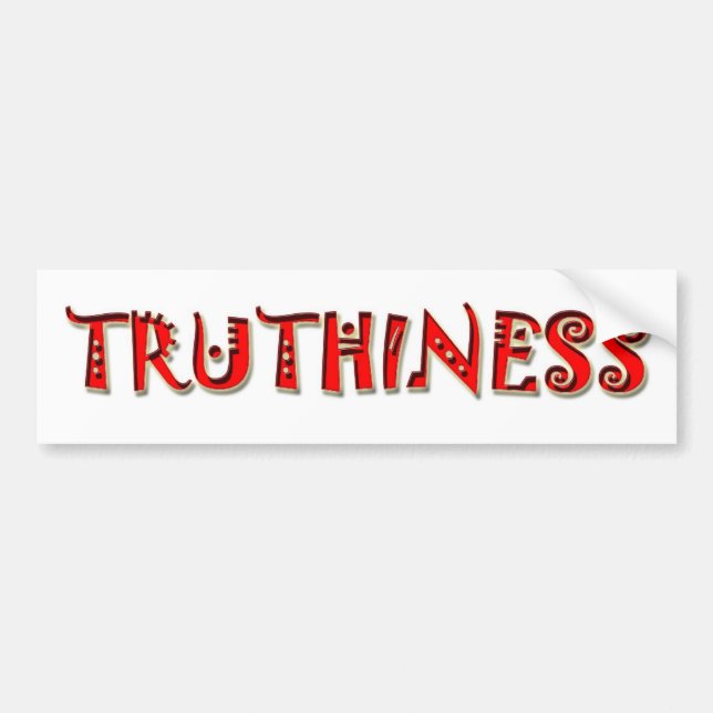 AUTOCOLLANT DE VOITURE TRUTHINESS 2008 (Devant)