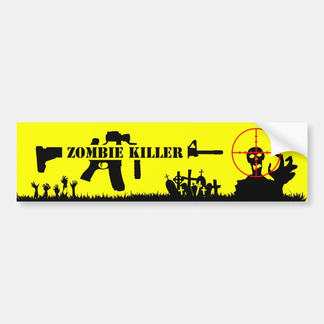 Autocollant De Voiture Tueur de zombi (Devant)