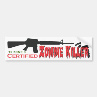Autocollant De Voiture Tueur de zombi certifié