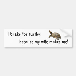 Autocollant De Voiture turtle1, je freine pour des tortues, parce que mon