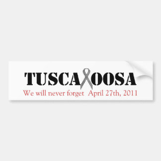 Autocollant De Voiture Tuscaloosa avec le ruban de soutien de