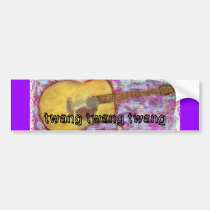 Autocollant De Voiture twang twang twang twang Acoustic Guitar