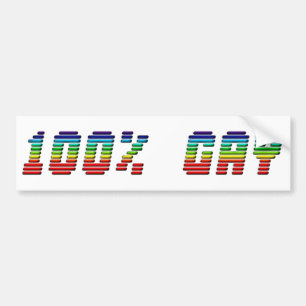 Autocollant De Voiture Typographie arc-en-ciel totalement Gay pride LGBTQ