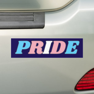 Autocollant De Voiture Typographie des couleurs du drapeau transgenre Fie