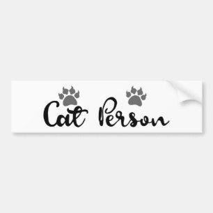 Autocollant De Voiture Typographie d'une personne de chat