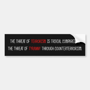 Autocollant De Voiture Tyrannie anti-terrorisme