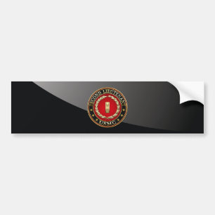 Autocollant De Voiture U.S. Marines: second lieutenant (USMC 2ndLt) [3D]