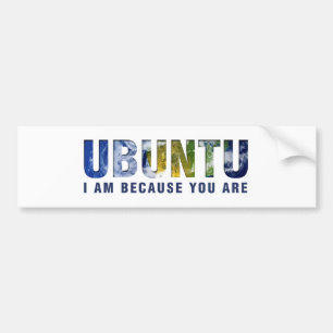 Autocollant De Voiture Ubuntu - je suis parce que vous êtes