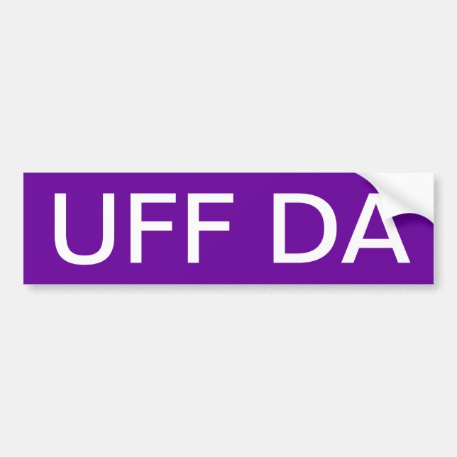 AUTOCOLLANT DE VOITURE UFF DA (Devant)
