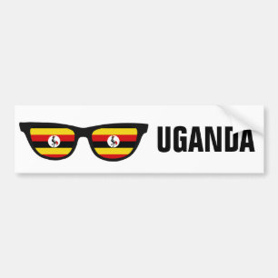 Autocollant De Voiture Uganda Shades texte personnalisé & couleur bumpers