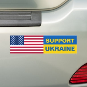 Autocollant De Voiture Ukraine USA Drapeau américain Solidarité Patriot