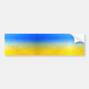 Autocollant De Voiture Ukraine yellow blue geometric mesh pattern