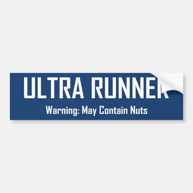 Autocollant De Voiture Ultra Runner, Avertissement Peut Contenir Des Nuts (Devant)