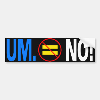 AUTOCOLLANT DE VOITURE UM. NON !