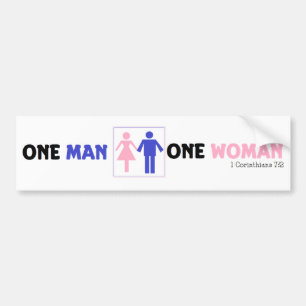 Autocollant De Voiture Un adhésif pour pare-chocs de femme de l'homme un