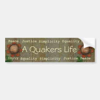 Autocollant De Voiture Un bumpersticker de la vie de quakers