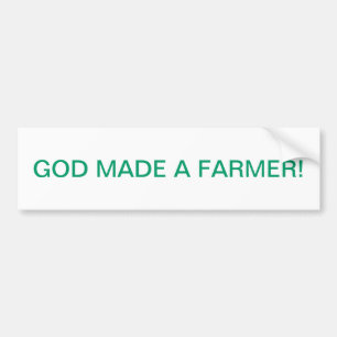 AUTOCOLLANT DE VOITURE UN DIEU A FAIT UN AGRICULTEUR