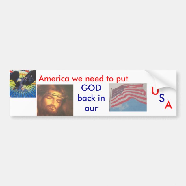 Autocollant De Voiture Un DIEU AUX Etats-Unis (Devant)