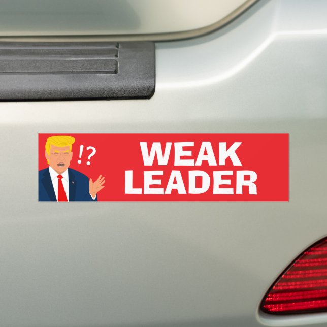 Autocollant De Voiture Un dirigeant faible et drôle contre Trump (En voiture)