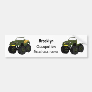 Autocollant De Voiture Un Green Monster truck