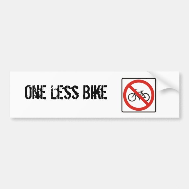 Autocollant De Voiture Un moins de vélo (Devant)