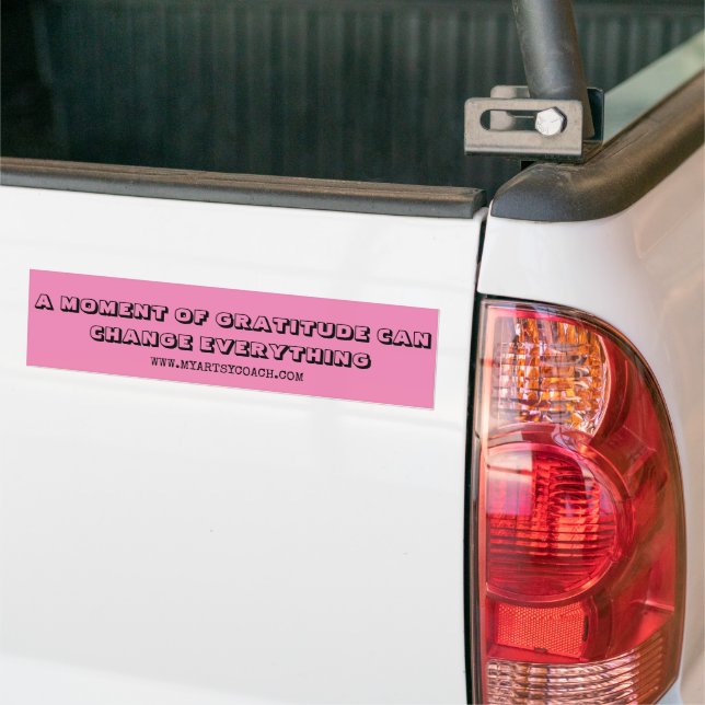 AUTOCOLLANT DE VOITURE UN MOMENT DE GRATITUDE PEUT TOUT CHANGER (Sur camion)