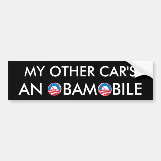 Autocollant De Voiture Un Obamobile de mon autre voiture (Devant)