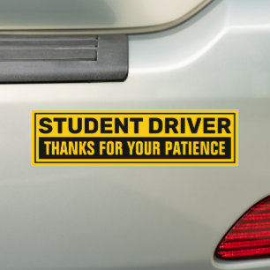 Autocollant De Voiture Un Pilote Étudiant Merci Pour Votre Patience