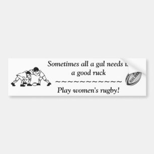 Autocollant De Voiture Un rugby de bonnes femmes de Mêlée