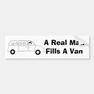 Autocollant De Voiture Un vrai homme remplit Van
